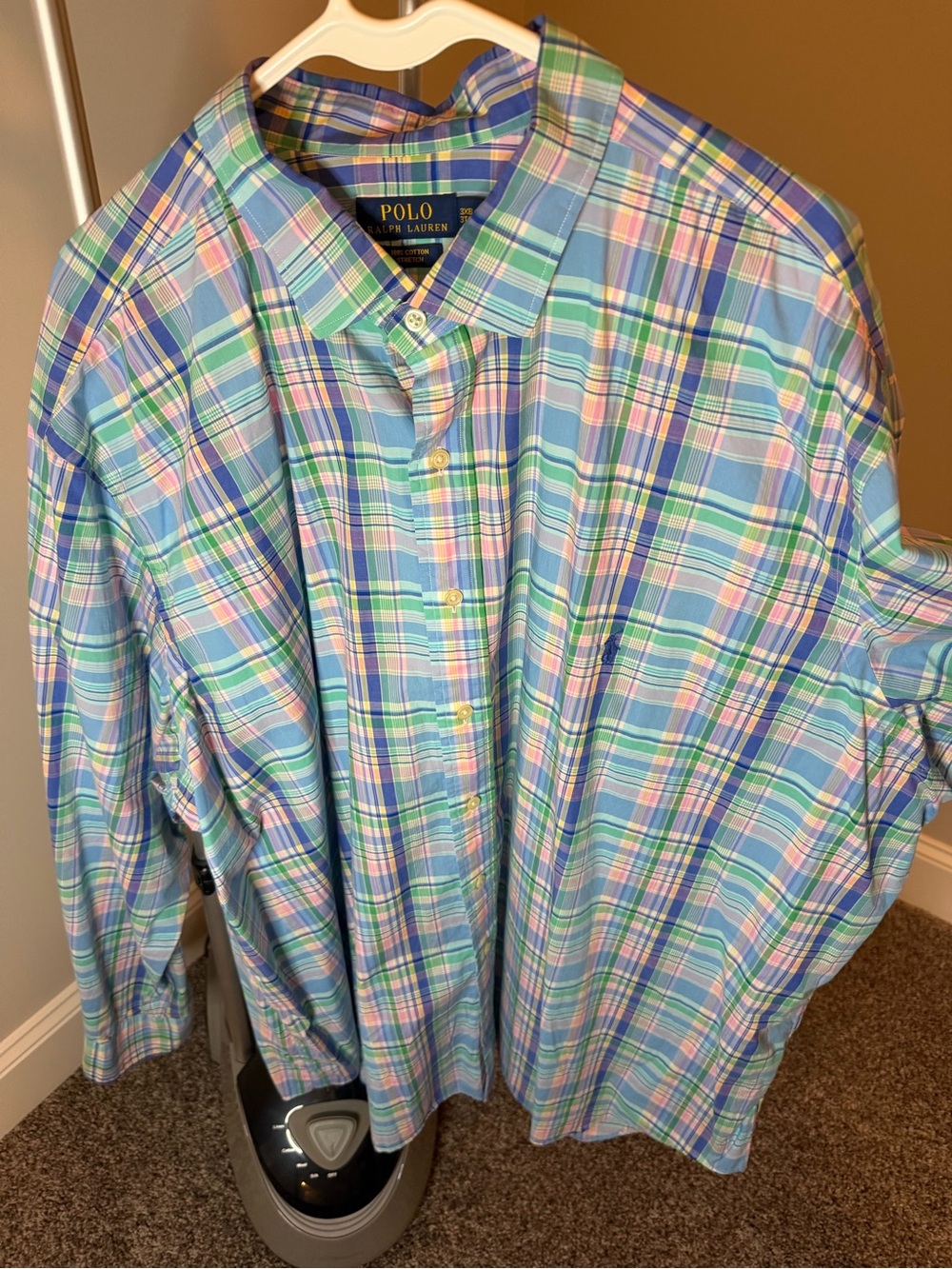 Ralph Lauren Plaid Button-Down Shirt in Blue, Green & Pink